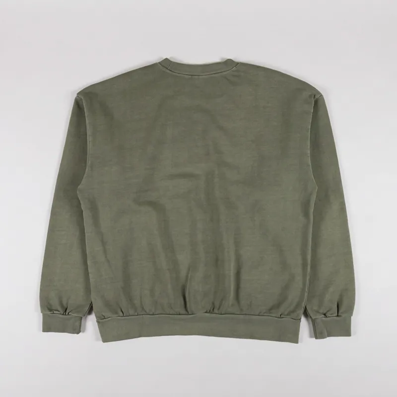 Obey Lowercase Pigment Crewneck Deep Lichen Green-1
