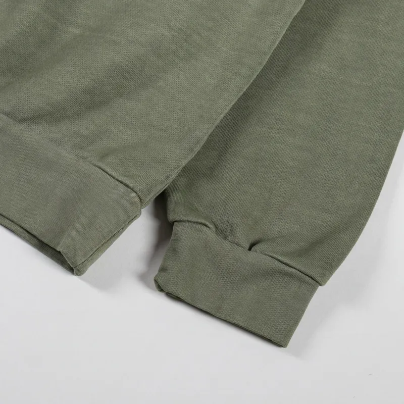 Obey Lowercase Pigment Crewneck Deep Lichen Green-6