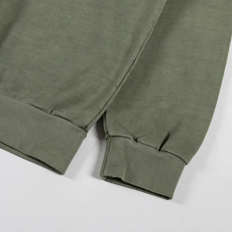 Obey Lowercase Pigment Crewneck Deep Lichen Green-5