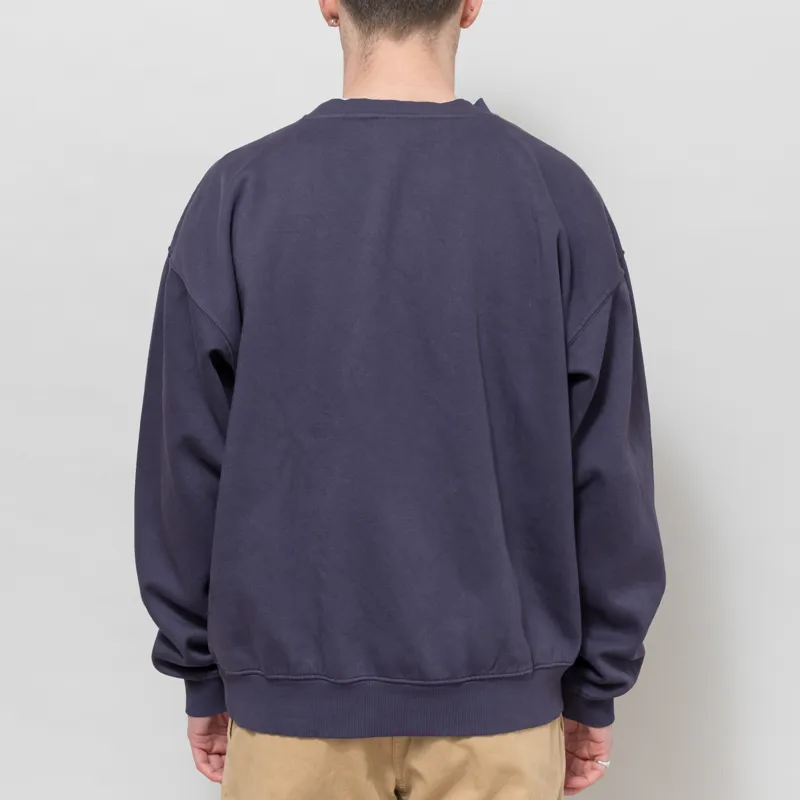 Obey Collegiate Pigment Crew Purple Velvet-2