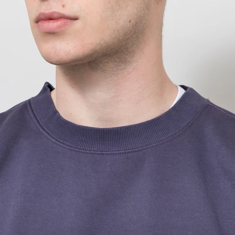 Obey Collegiate Pigment Crew Purple Velvet-3