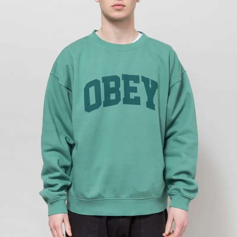 Obey Collegiate Pigment Crew Rainforest