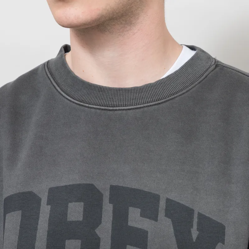 Obey Collegiate Pigment Crew Stretch Limo-3