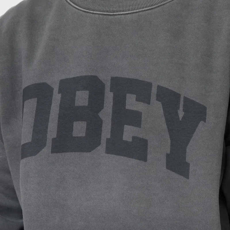 Obey Collegiate Pigment Crew Stretch Limo-4