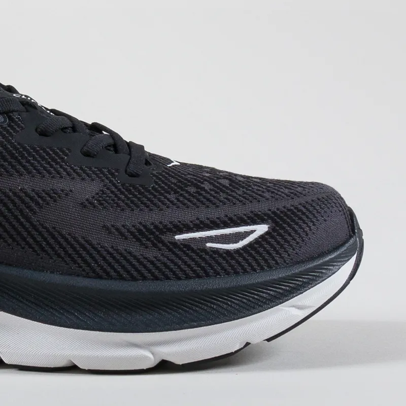 HOKA Clifton 9 Shoes Black White-5