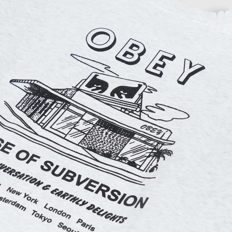 Obey House Of Subversion Crewneck Heather Grey-4