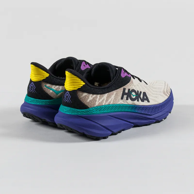 HOKA Challenger 7 Shoes Oatmeal Mountain Iris-1
