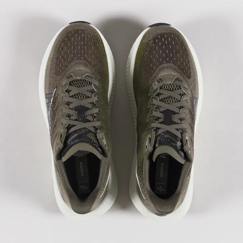 HOKA Mach 6 Shoes Antique Olive Truffle Salt-6