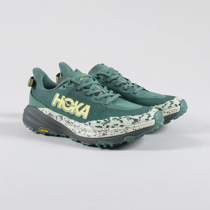 HOKA Speedgoat 6 Shoes Fern Asphalt Grey