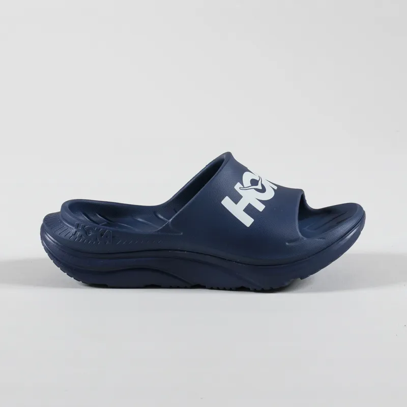 HOKA Ora Athletic Slide Varsity Navy White-2