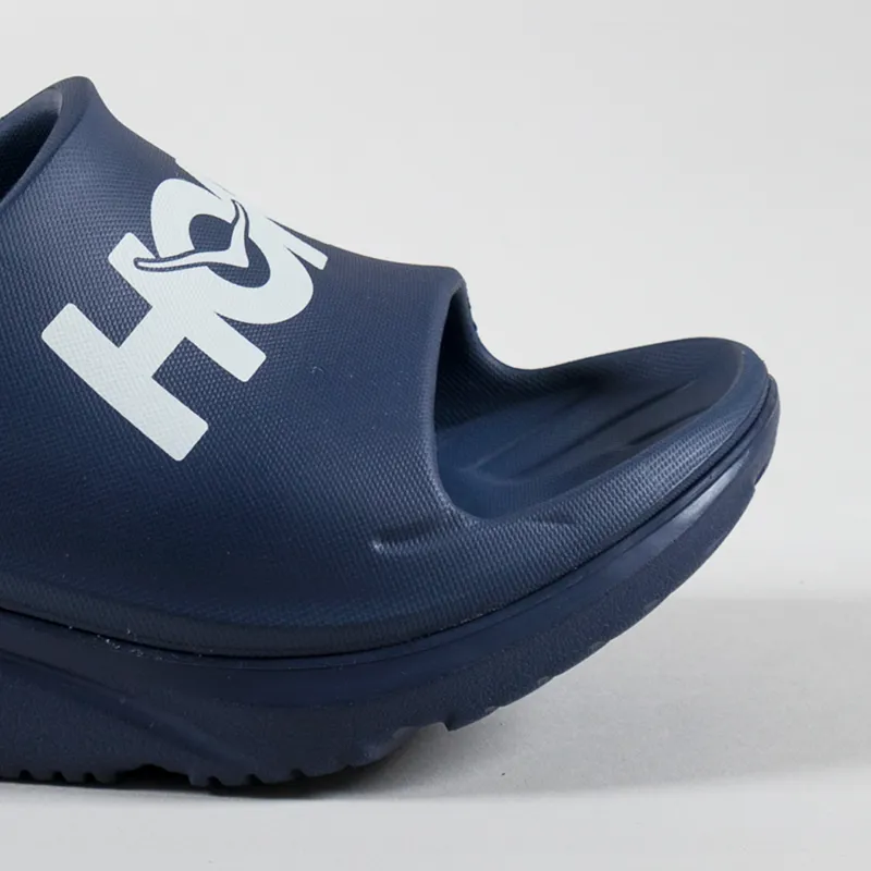 HOKA Ora Athletic Slide Varsity Navy White-5