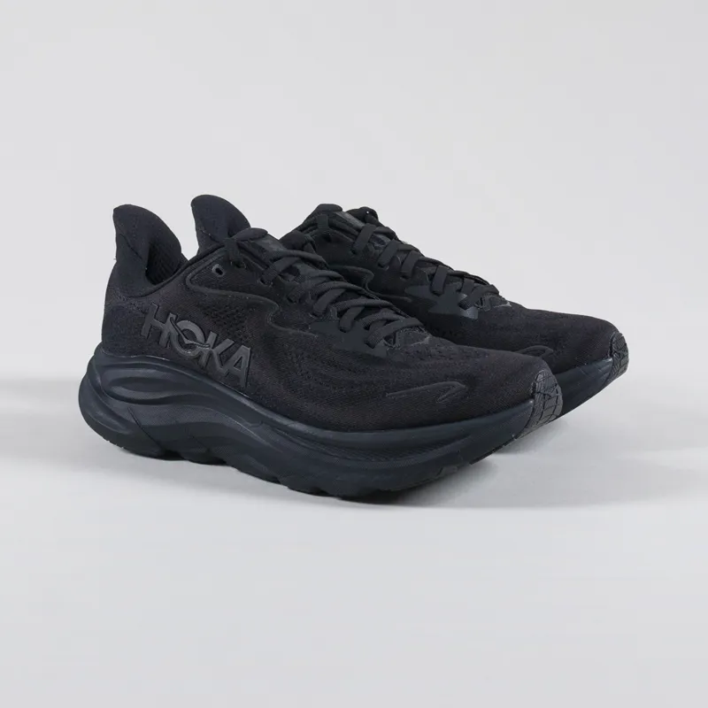 HOKA ONE ONE Clifton 10 Running Shoes Trainers Black