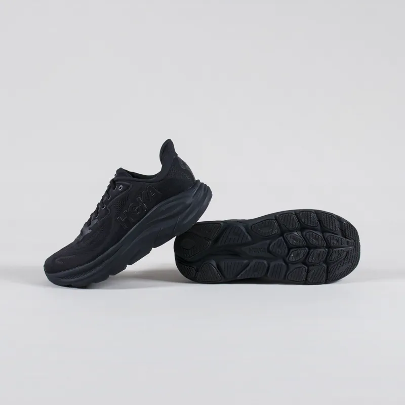 HOKA ONE ONE Clifton 10 Running Shoes Trainers Black
