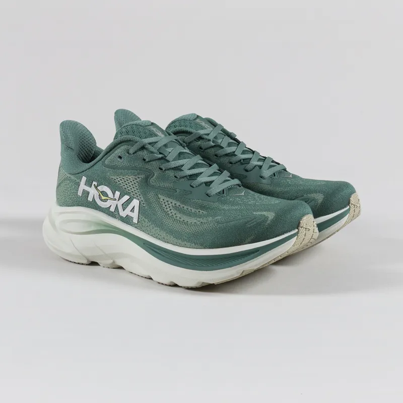 HOKA Clifton 10 Shoes Fern Truffle Salt