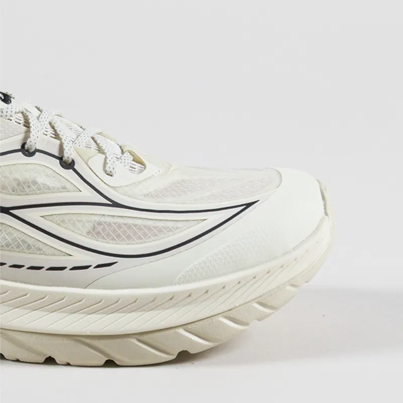 HOKA Mach Remastered Shoes Eggshell Asphalt Grey-5
