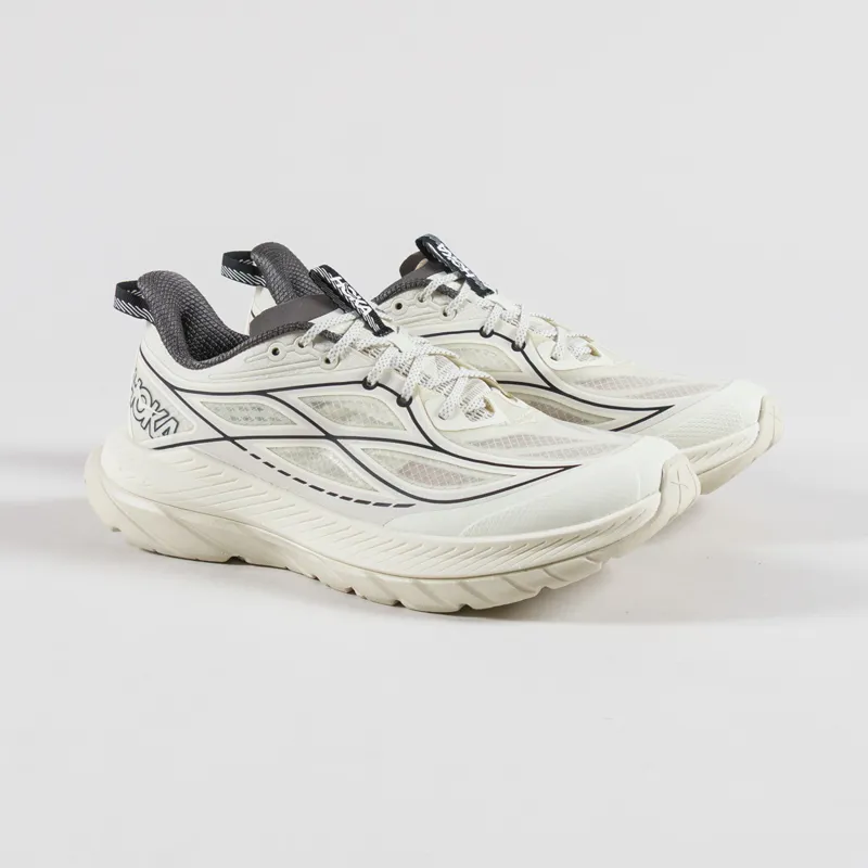 HOKA Mach Remastered Shoes Eggshell Asphalt Grey