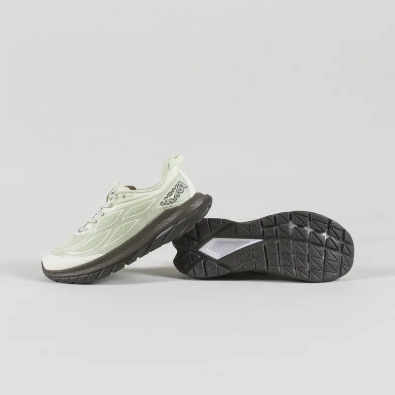 HOKA Mach Remastered Aura Shoes Morning Dew Cliff Grey-3