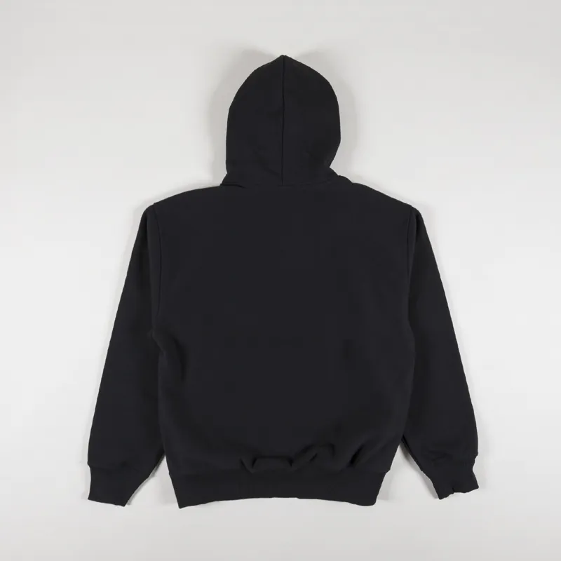 Stussy Basic Applique Hoodie Black-1