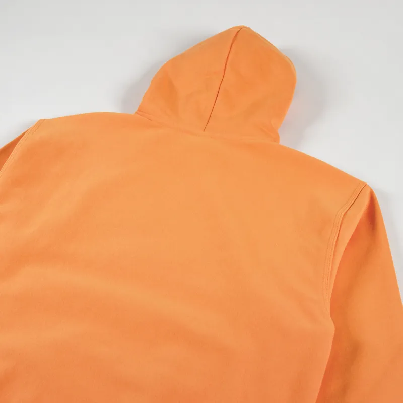 Stussy Basic Applique Hoodie Tangerine-3