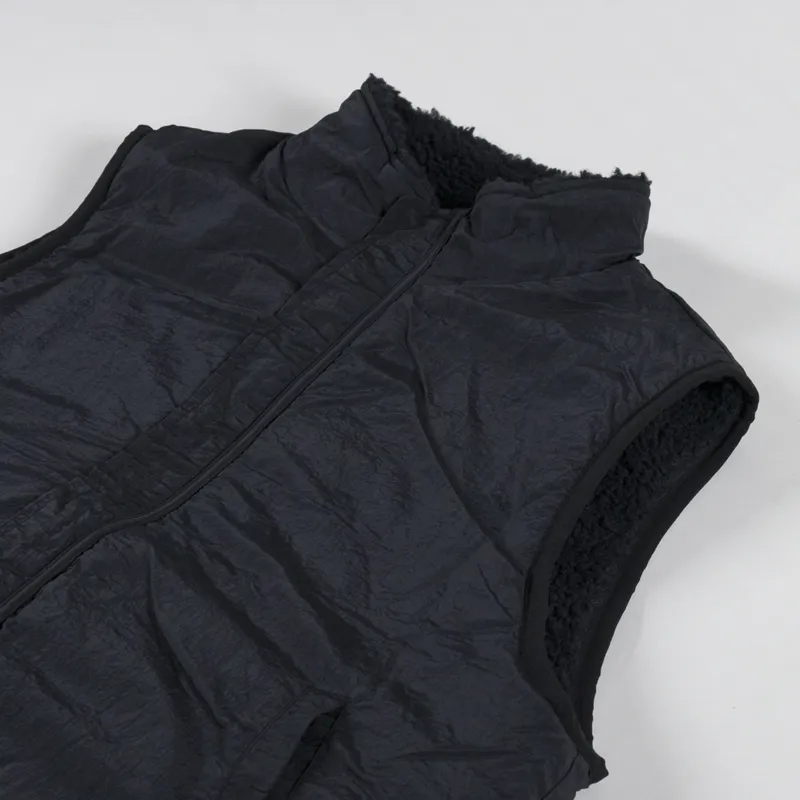 Stussy Sherpa Reversible Vest Black-5