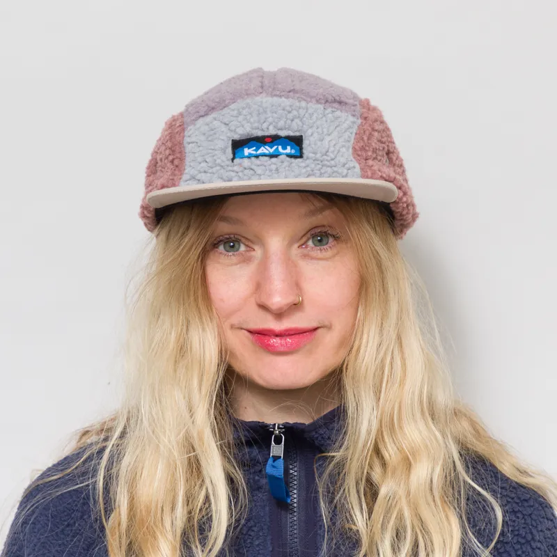 Kavu Womens Fur Ball Camp Hat Pastel Moon-1