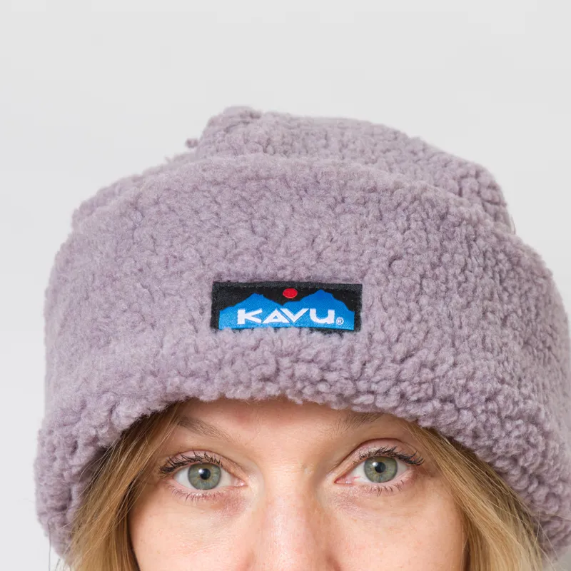 Kavu Womens Fur Ball Beanie Purple Dust-3