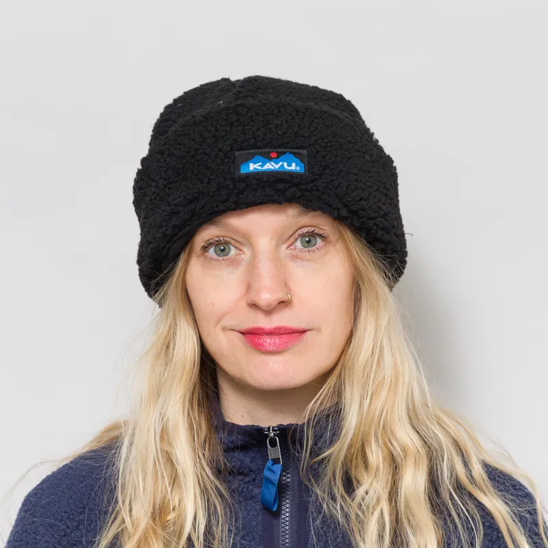 Kavu Womens Fur Ball Beanie Moonless Night-1