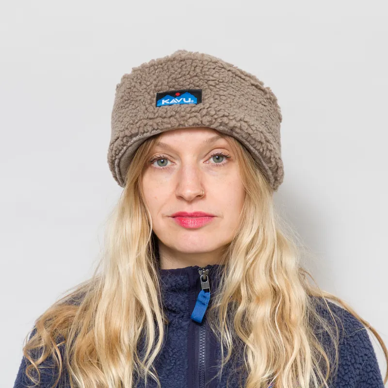 Kavu Womens Fur Ball Beanie Mocha-1