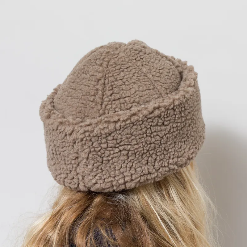 Kavu Womens Fur Ball Beanie Mocha-4