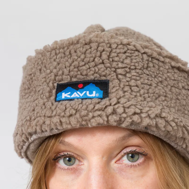 Kavu Womens Fur Ball Beanie Mocha-3