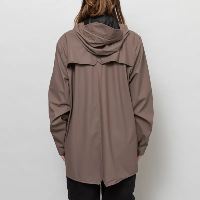 ジャケット RAINS Woman Jacket Brown 12100 SHADE Rains Womens Waterproof Rain Jacket Shade Brown