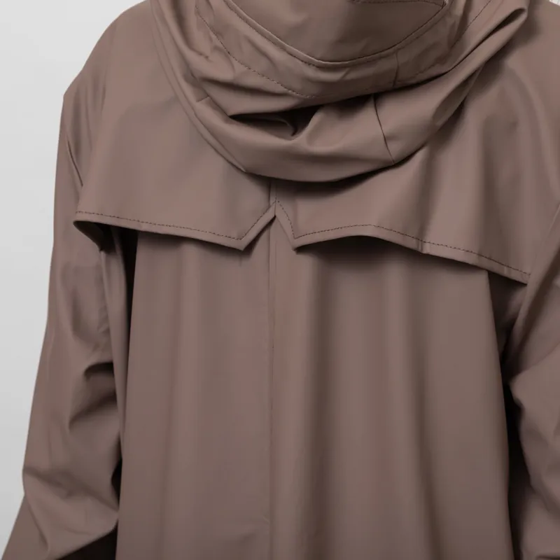 Rains Womens Waterproof Rain Jacket Shade Brown