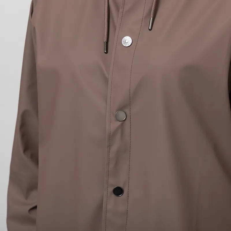 Rains Womens Waterproof Rain Jacket Shade Brown