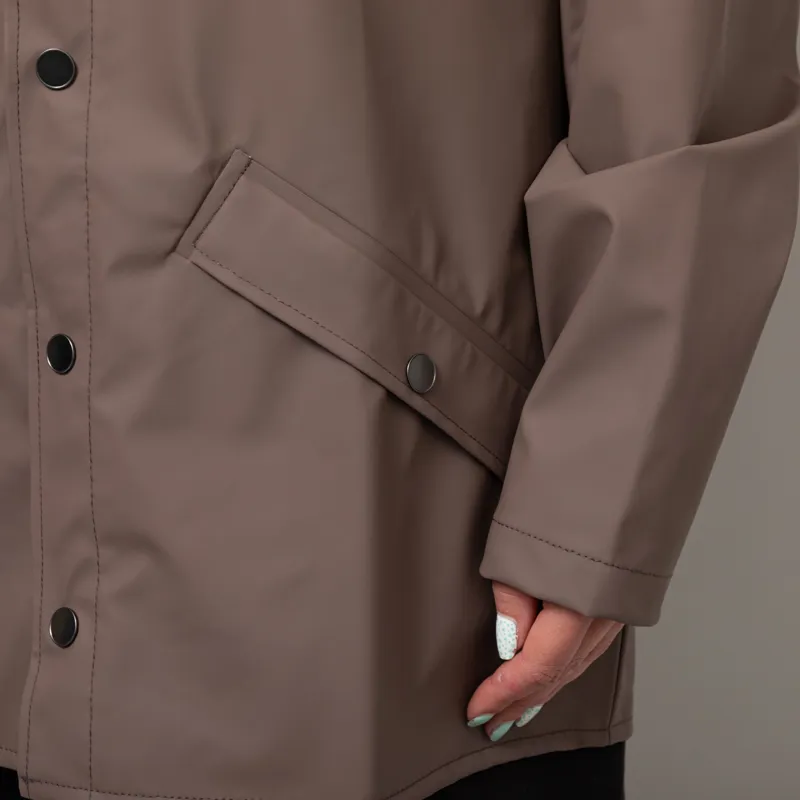 Rains Womens Waterproof Rain Jacket Shade Brown