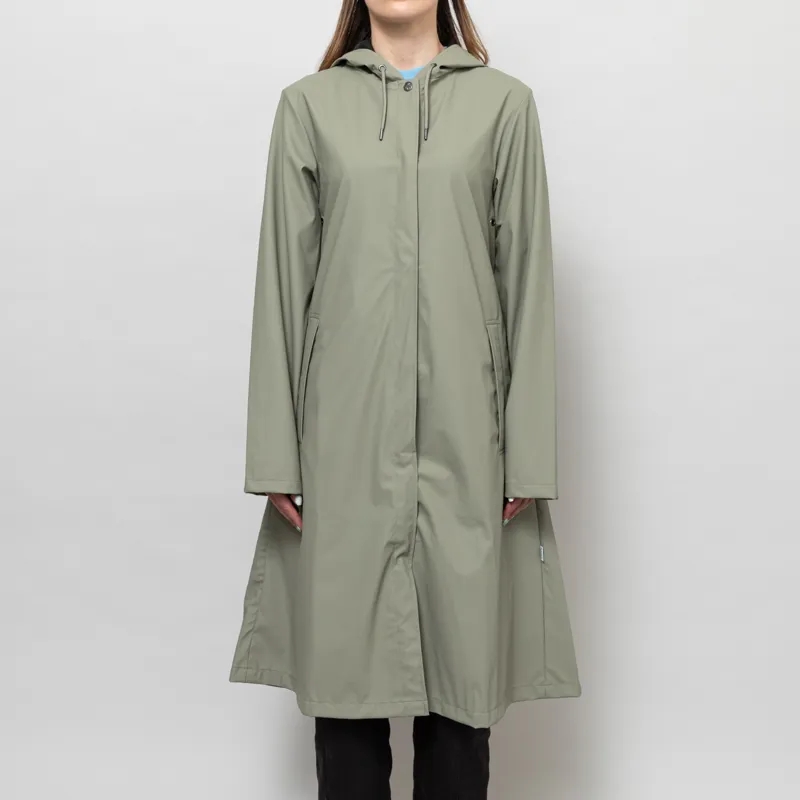 Rains Womens A-line Longer Jacket Drift-2