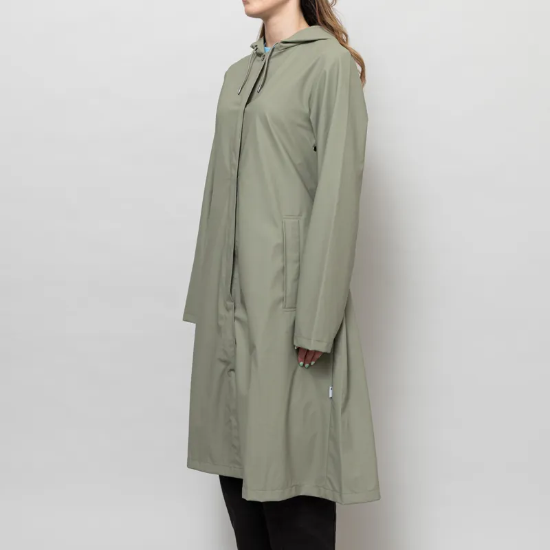 Rains Womens A-line Longer Jacket Drift-3