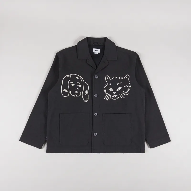 Obey Vesta Shirt Jacket Pirate Black