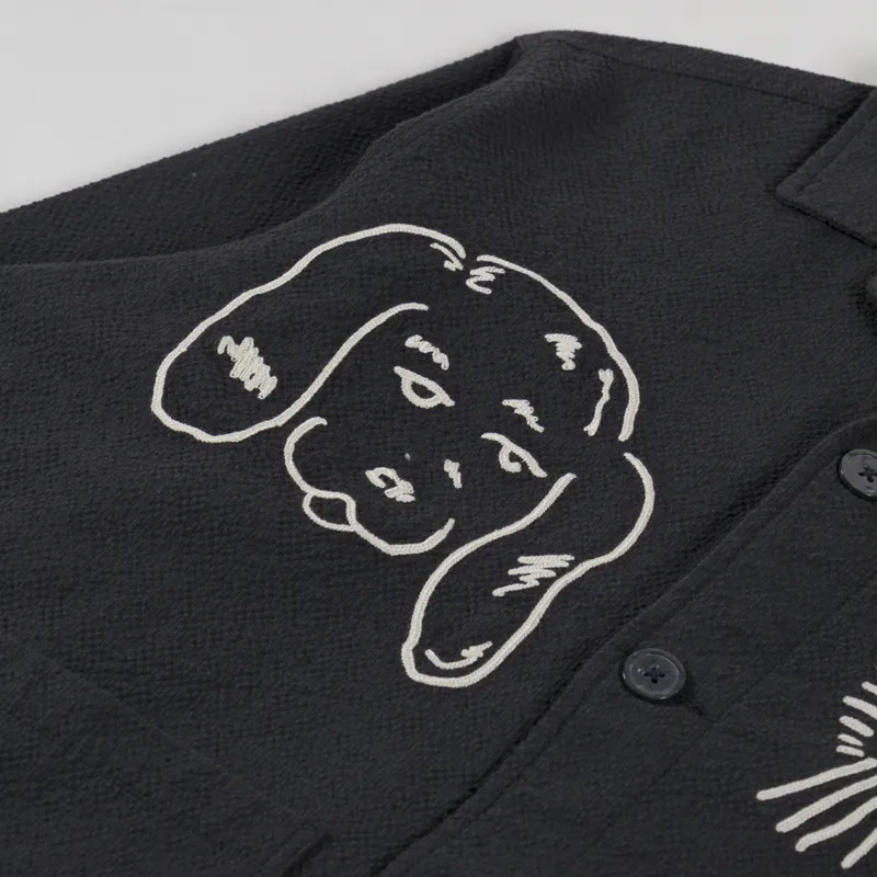 Obey Vesta Shirt Jacket Pirate Black-6