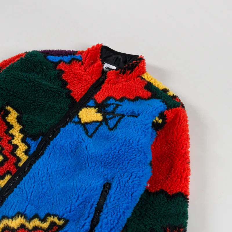 Obey Moroccan Rug Sherpa Jacket Bright Multi-3