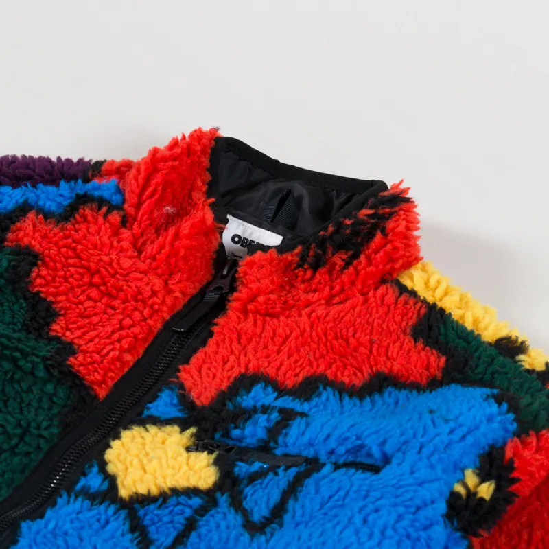 Obey Moroccan Rug Sherpa Jacket Bright Multi-6