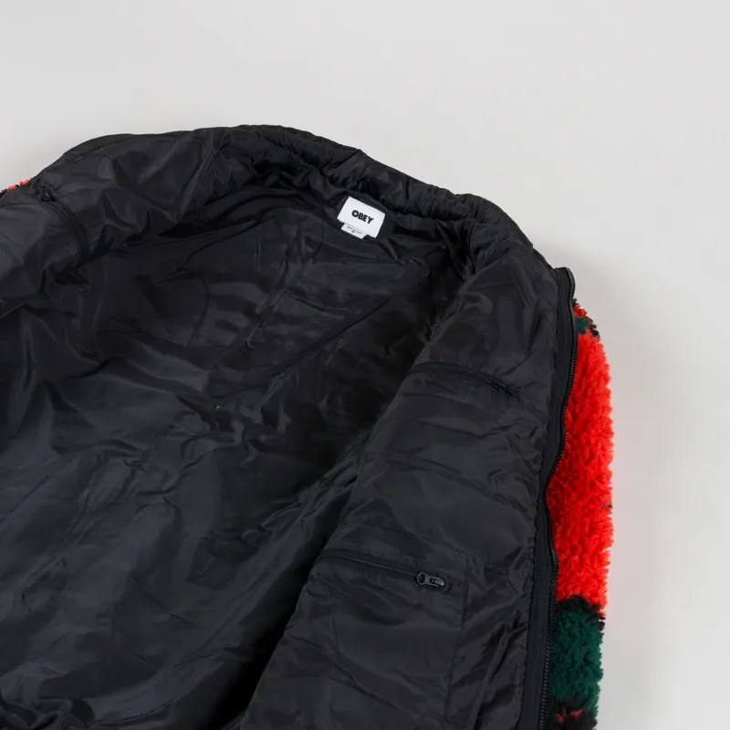 Obey Moroccan Rug Sherpa Jacket Bright Multi-4