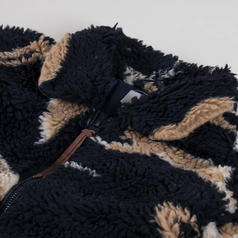 Obey Mushroom Sherpa Jacket Dark Navy Multi-6