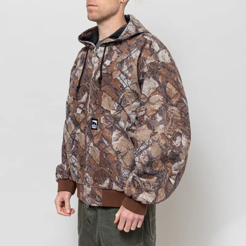 Obey Glen Zip up Jacket Fence Camo Multi-1