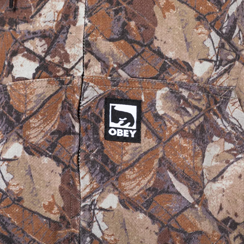 Obey Glen Zip up Jacket Fence Camo Multi-7