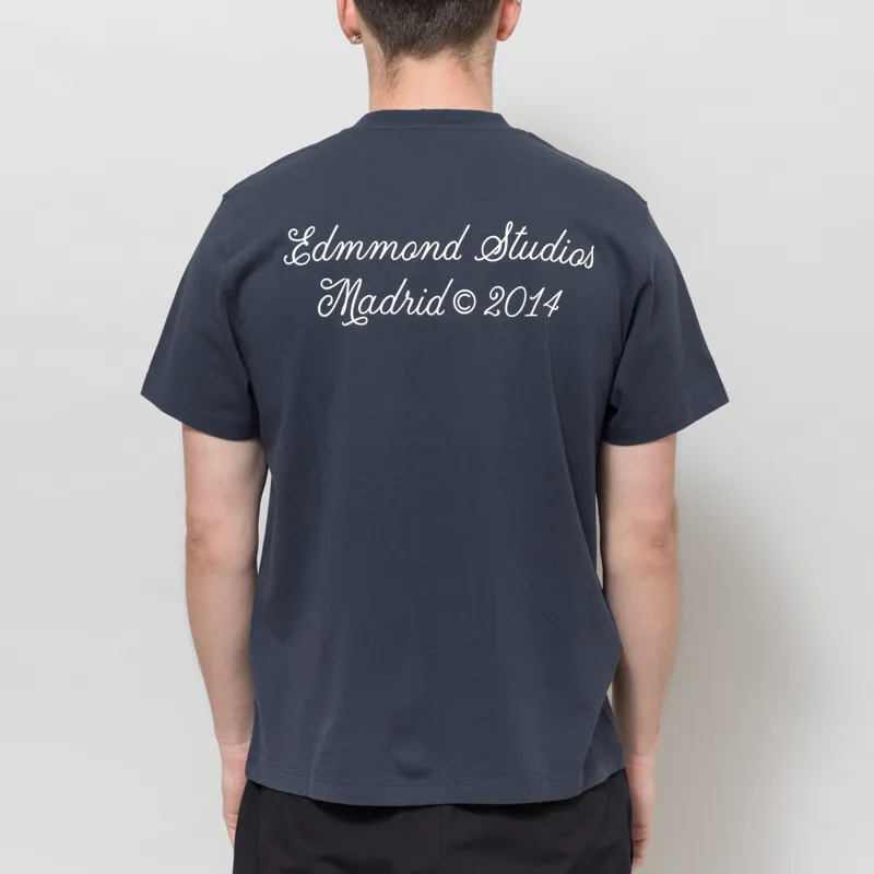 Edmmond Studios Signature Jersey T Shirt Navy