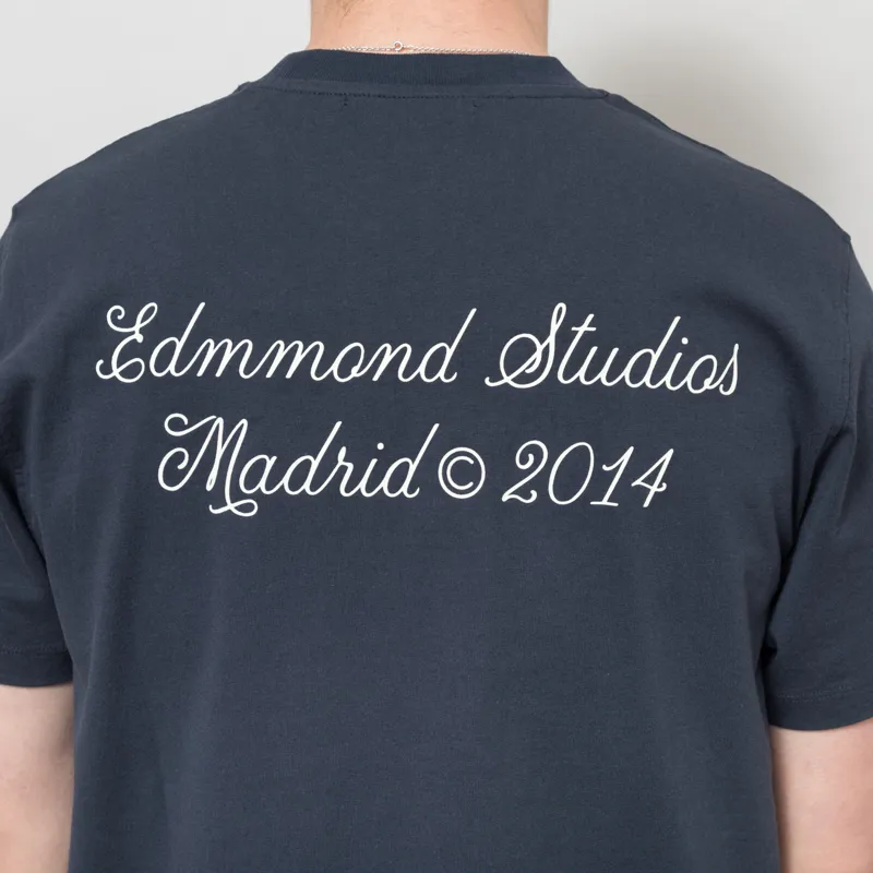 Edmmond Studios Signature Jersey T Shirt Navy-3