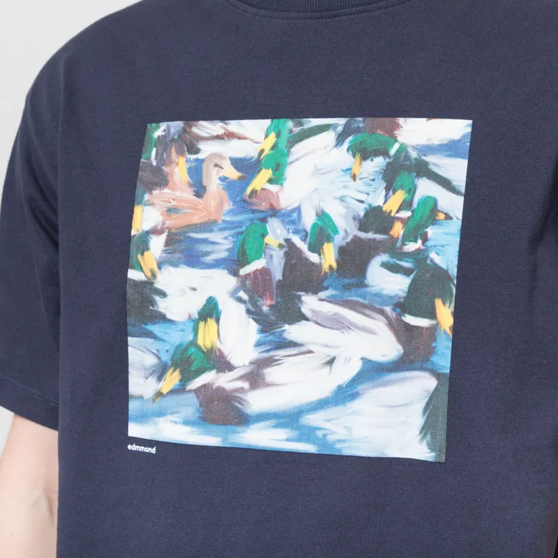 Edmmond Studios Duck Lake T Shirt Navy-3