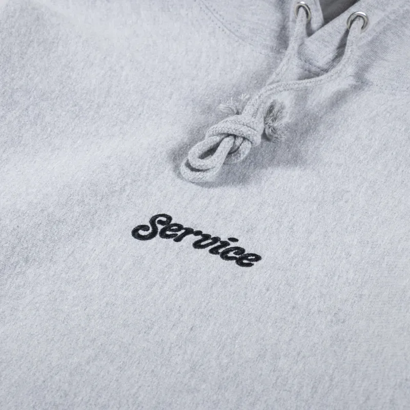 Service Works 12oz Service Embroidered Hoodie Grey-2