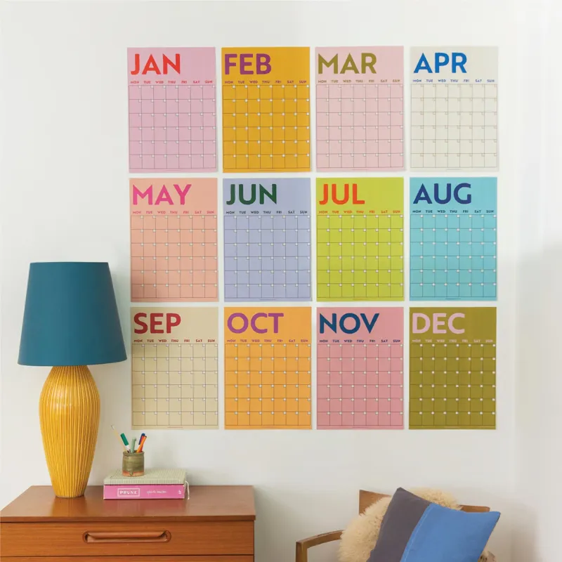 Good Tuesday Large Monthly A3 Wall Planner Colourburst-4