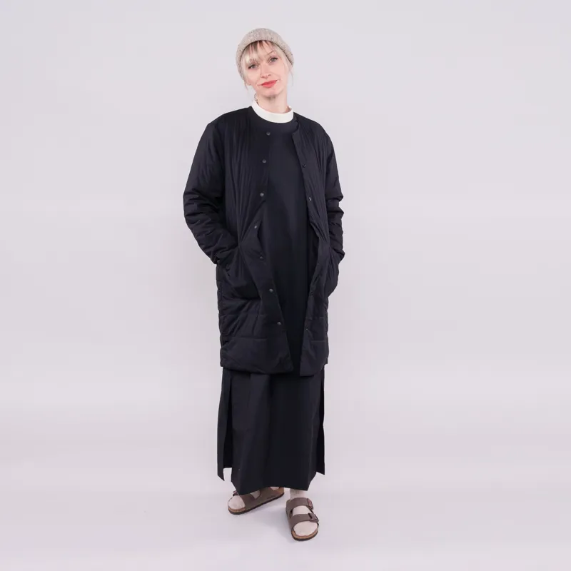 Snow Peak Japan Womens Flexible Insulated Long Cardigan Black